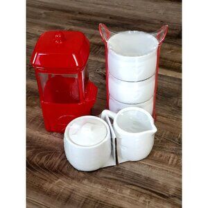 Charming Valentine's Kitchen Decor | Ceramic Snack Jar and Bowl Set